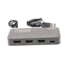 HDMI daliklis 1 → 2 4K (60Hz) su maitinimu per USB C